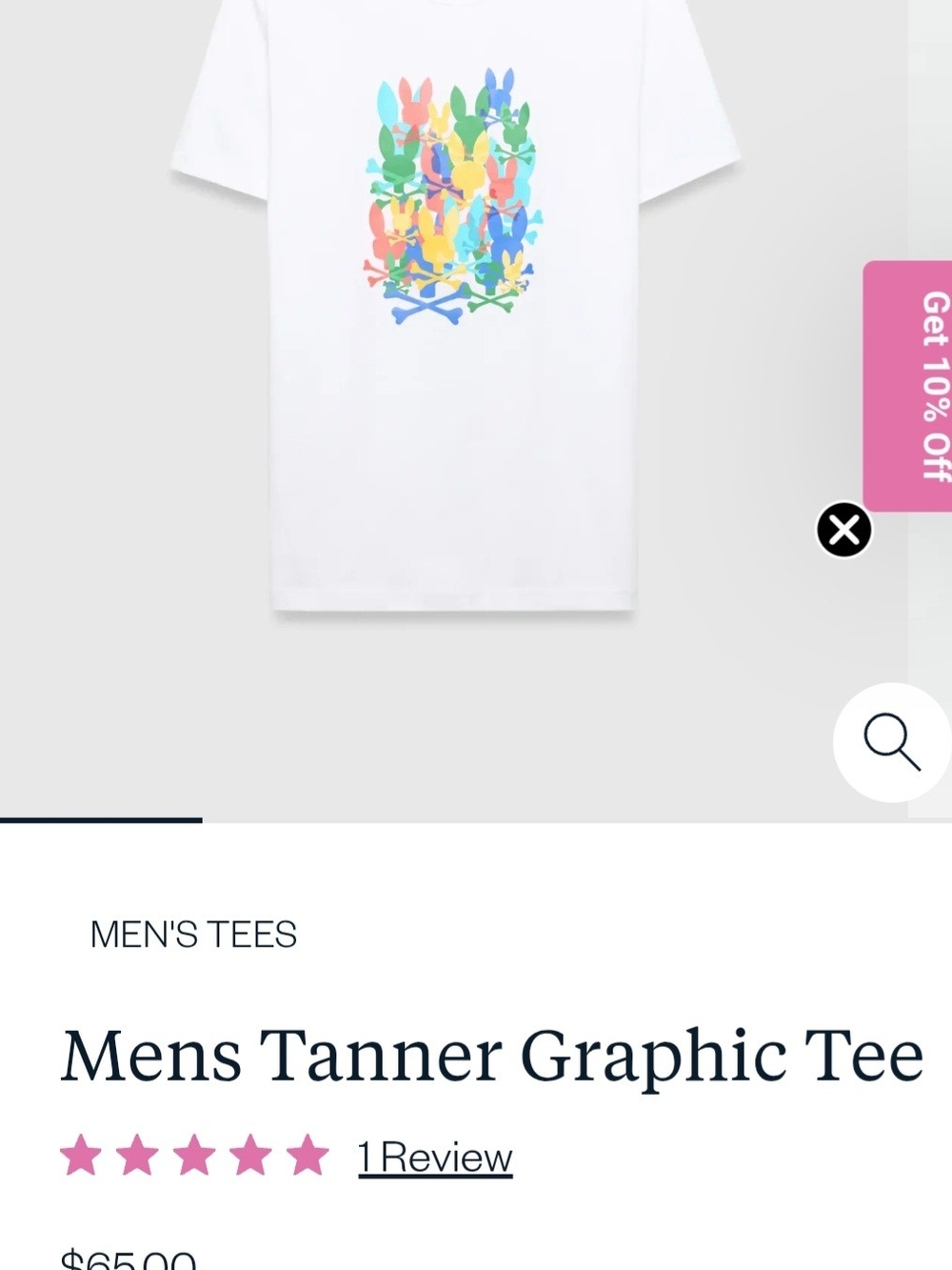Psycho Bunny White Tee with Multicolor Bunny Graphic And Swim Trunks. NWT. Box - Picture 2 of 6